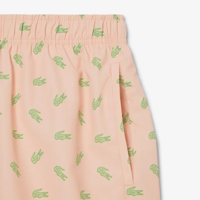 Mittellange Retroshorts mit Krokodil-Print Mittellange Retroshorts mit Krokodil-Print