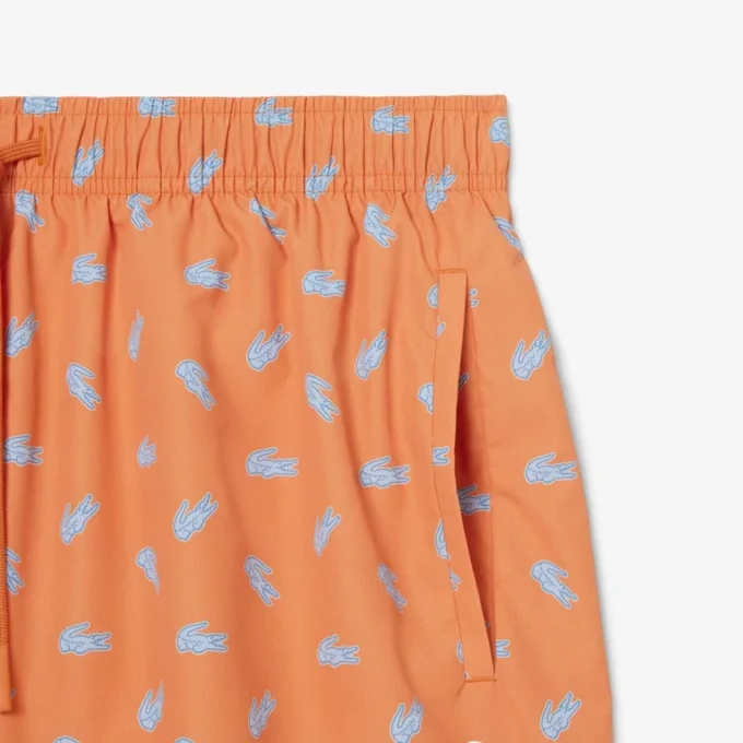 Mittellange Retroshorts mit Krokodil-Print Mittellange Retroshorts mit Krokodil-Print