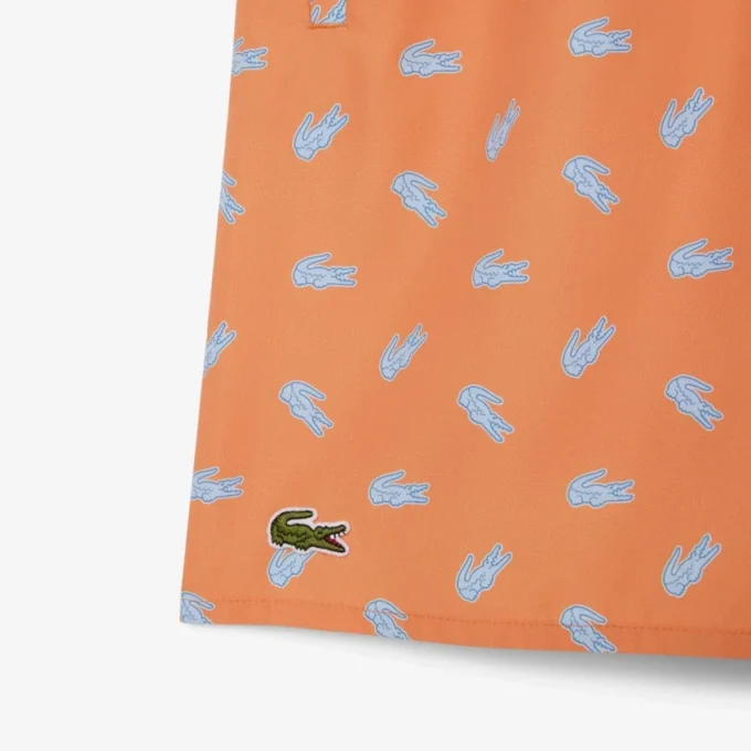 Mittellange Retroshorts mit Krokodil-Print Mittellange Retroshorts mit Krokodil-Print