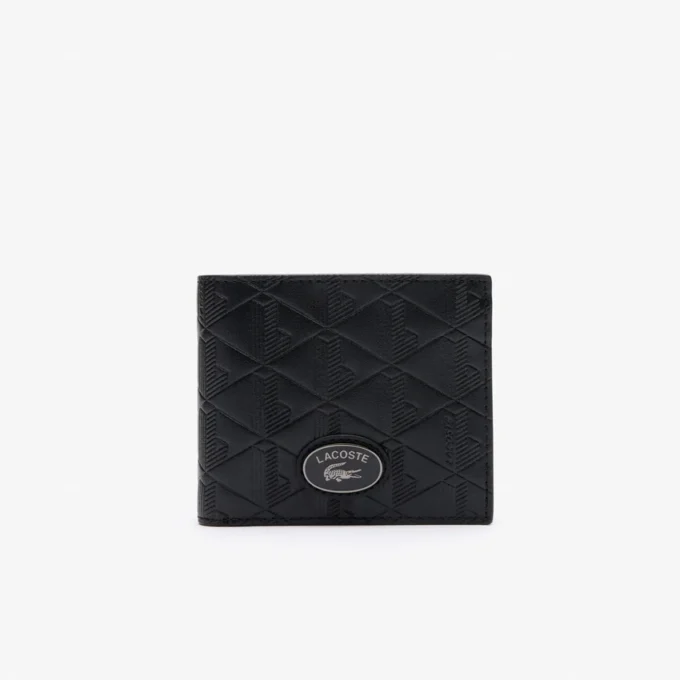 Mittlere Monogramm-Lederbrieftasche Mittlere Monogramm-Lederbrieftasche