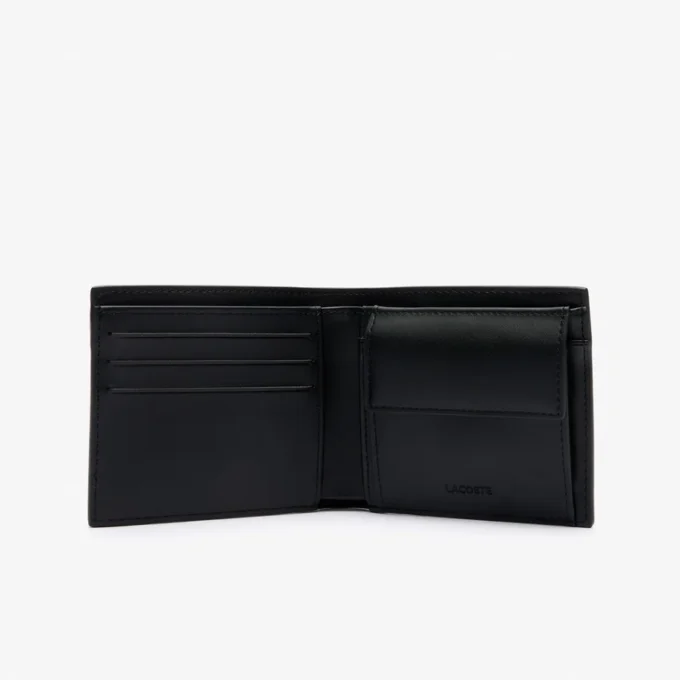 Mittlere Monogramm-Lederbrieftasche Mittlere Monogramm-Lederbrieftasche
