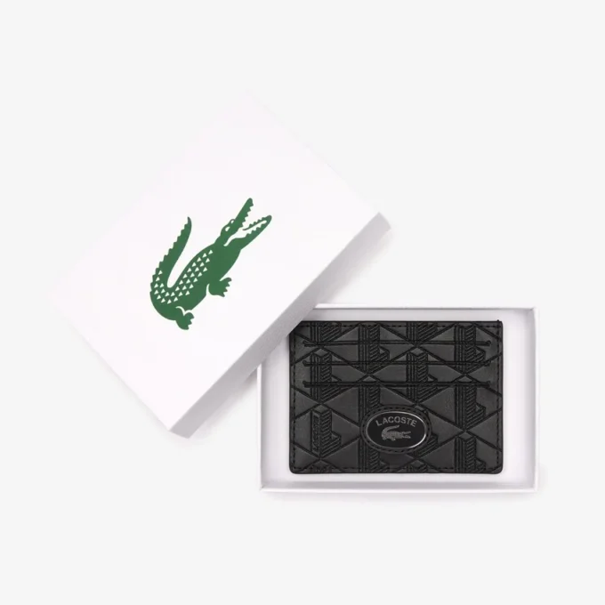 Monogramm-Kartenetui aus Leder Monogramm-Kartenetui aus Leder