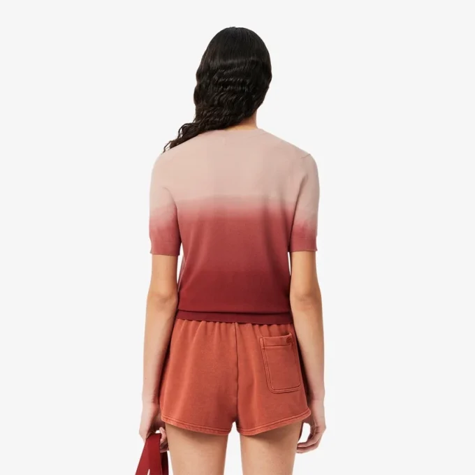 Ombra-Pullover mit kurzen Ärmeln für Damen Ombra-Pullover mit kurzen Ärmeln für Damen