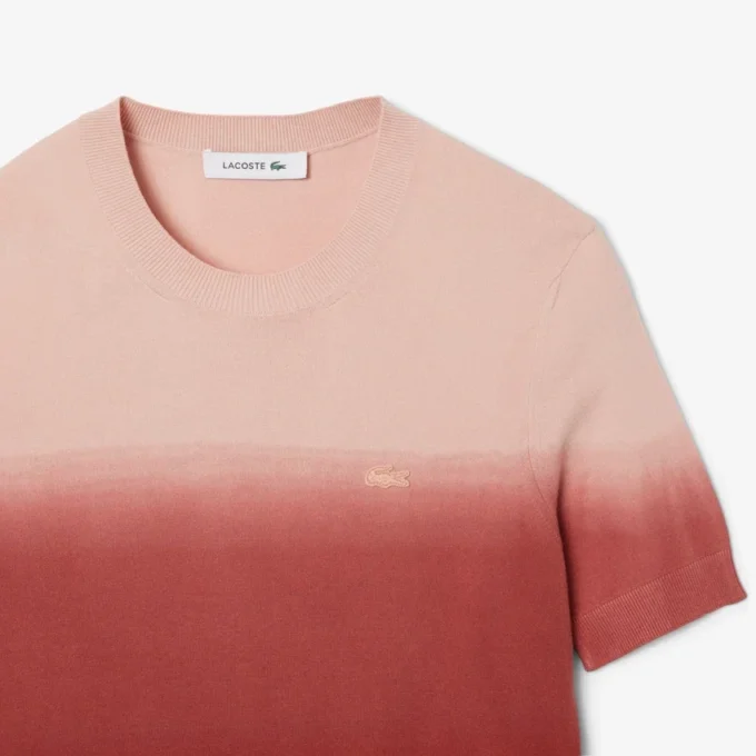Ombra-Pullover mit kurzen Ärmeln für Damen Ombra-Pullover mit kurzen Ärmeln für Damen