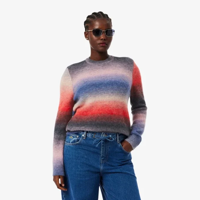 Ombra-Pullover mit Rundhalsausschnitt für Damen Ombra-Pullover mit Rundhalsausschnitt für Damen