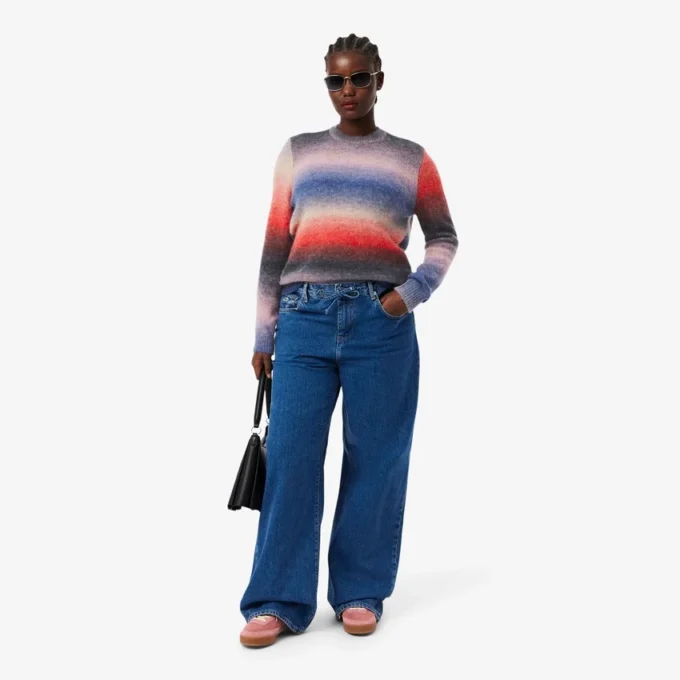 Ombra-Pullover mit Rundhalsausschnitt für Damen Ombra-Pullover mit Rundhalsausschnitt für Damen