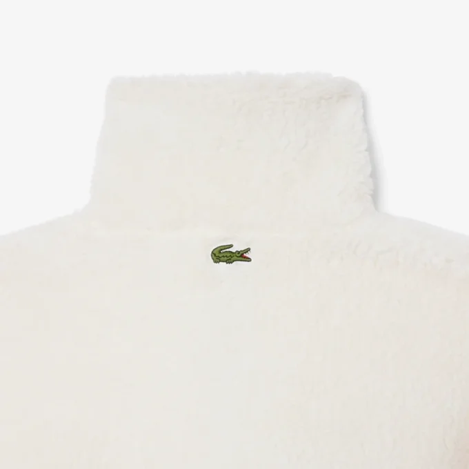 Oversize-Fleece-Sweatshirt mit hohem Kragen für Damen