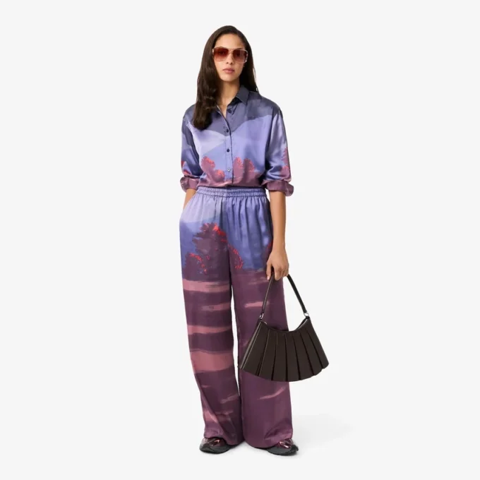 Oversize-Hose für Damen mit Landschaftsmuster Oversize-Hose für Damen mit Landschaftsmuster