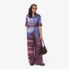 Oversize-Hose für Damen mit Landschaftsmuster Oversize-Hose für Damen mit Landschaftsmuster