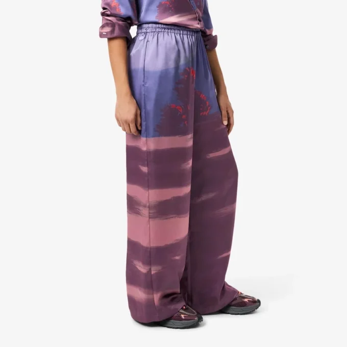 Oversize-Hose für Damen mit Landschaftsmuster Oversize-Hose für Damen mit Landschaftsmuster