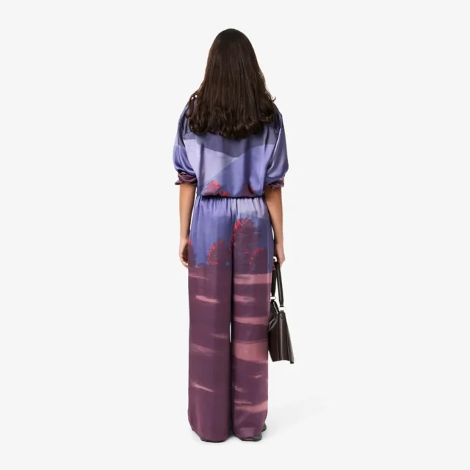 Oversize-Hose für Damen mit Landschaftsmuster Oversize-Hose für Damen mit Landschaftsmuster