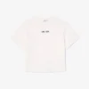 Oversized-Baumwoll-T-Shirt für Damen mit Ball-Print Oversized-Baumwoll-T-Shirt für Damen mit Ball-Print