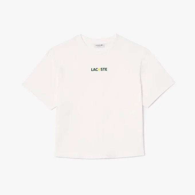 Oversized-Baumwoll-T-Shirt für Damen mit Ball-Print Oversized-Baumwoll-T-Shirt für Damen mit Ball-Print