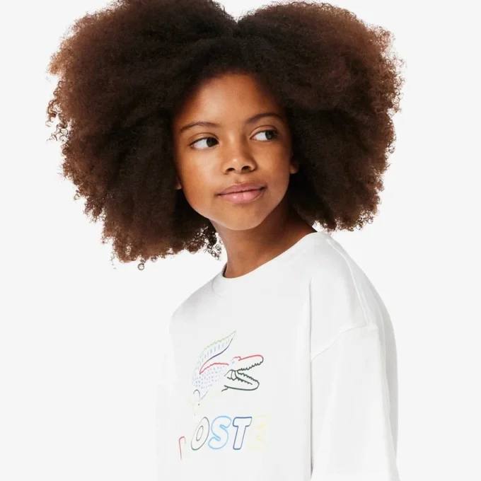 Oversized-Baumwoll-T-Shirt für Mädchen Oversized-Baumwoll-T-Shirt für Mädchen