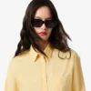 Oversized-Baumwollhemd mit Knöpfen für Damen Oversized-Baumwollhemd mit Knöpfen für Damen