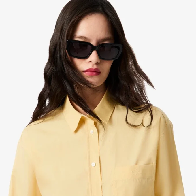Oversized-Baumwollhemd mit Knöpfen für Damen Oversized-Baumwollhemd mit Knöpfen für Damen