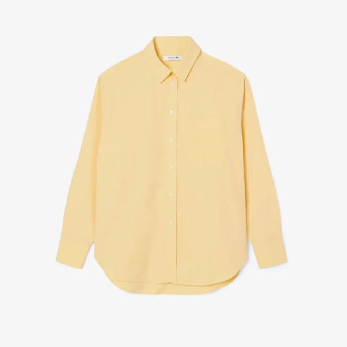 Oversized-Baumwollhemd mit Knöpfen für Damen Oversized-Baumwollhemd mit Knöpfen für Damen