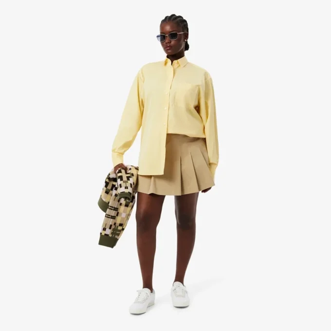 Oversized-Baumwollhemd mit Knöpfen für Damen Oversized-Baumwollhemd mit Knöpfen für Damen