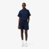 Oversized-Bermudashorts aus fließendem Leinen- und Polyester-Blend Oversized-Bermudashorts aus fließendem Leinen- und Polyester-Blend