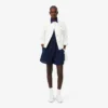 Oversized-Bermudashorts aus fließendem Leinen- und Polyester-Blend Oversized-Bermudashorts aus fließendem Leinen- und Polyester-Blend