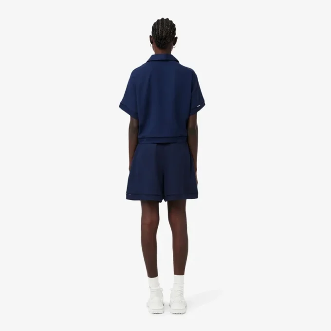 Oversized-Bermudashorts aus fließendem Leinen- und Polyester-Blend Oversized-Bermudashorts aus fließendem Leinen- und Polyester-Blend