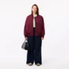 Oversized-Bomberjacke für Damen mit gerippten Bündchen Oversized-Bomberjacke für Damen mit gerippten Bündchen