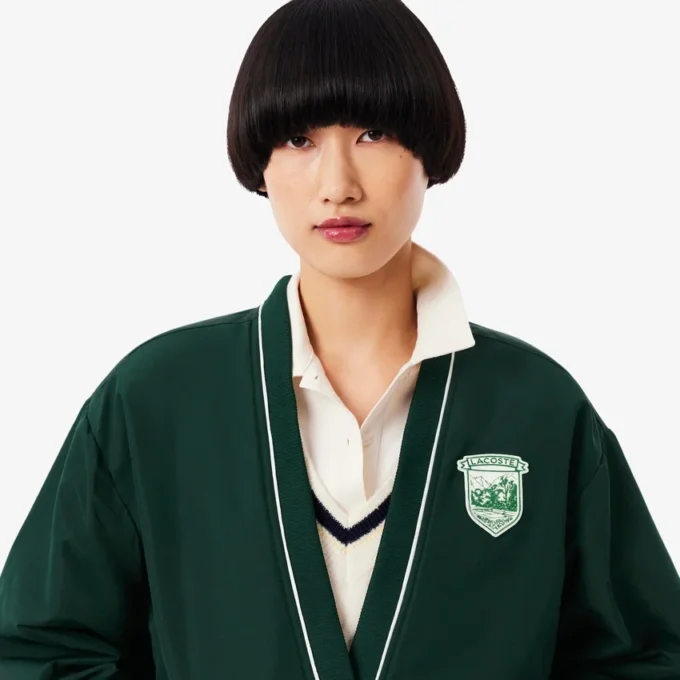 Oversized-Cardigan aus wattiertem Nylon für Damen Oversized-Cardigan aus wattiertem Nylon für Damen