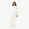 Oversized-Faltenhose aus Flanell für Damen Oversized-Faltenhose aus Flanell für Damen