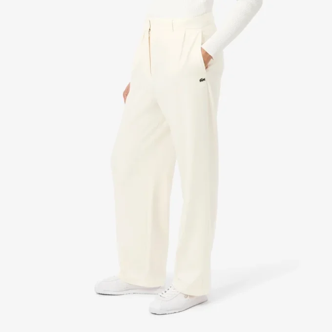 Oversized-Faltenhose aus Flanell für Damen Oversized-Faltenhose aus Flanell für Damen