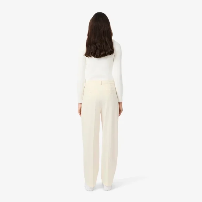 Oversized-Faltenhose aus Flanell für Damen Oversized-Faltenhose aus Flanell für Damen