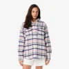 Oversized-Overshirt aus gesteppter Wolle für Damen Oversized-Overshirt aus gesteppter Wolle für Damen