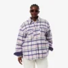 Oversized-Overshirt aus gesteppter Wolle für Damen Oversized-Overshirt aus gesteppter Wolle für Damen