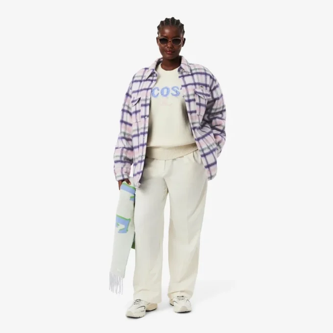 Oversized-Overshirt aus gesteppter Wolle für Damen Oversized-Overshirt aus gesteppter Wolle für Damen