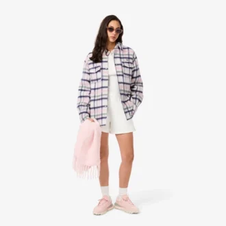 Oversized-Overshirt aus gesteppter Wolle für Damen Oversized-Overshirt aus gesteppter Wolle für Damen
