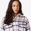 Oversized-Overshirt aus gesteppter Wolle für Damen Oversized-Overshirt aus gesteppter Wolle für Damen