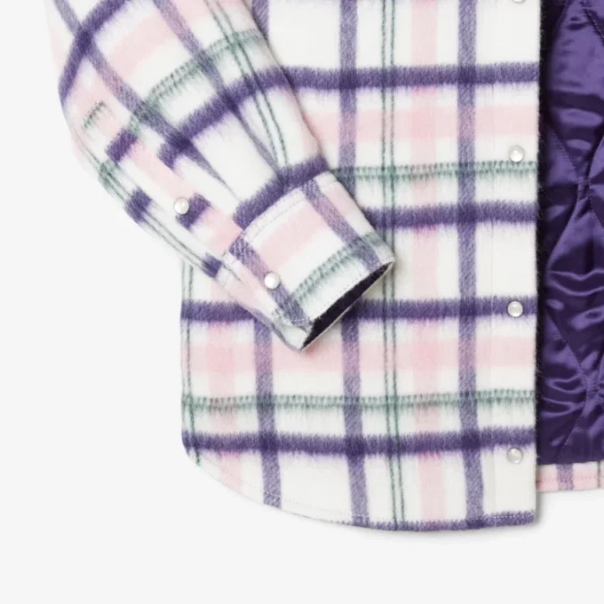 Oversized-Overshirt aus gesteppter Wolle für Damen Oversized-Overshirt aus gesteppter Wolle für Damen