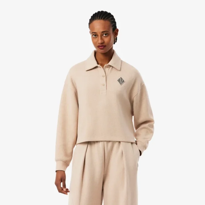 Oversized-Poloshirt mit Rippstrick Oversized-Poloshirt mit Rippstrick
