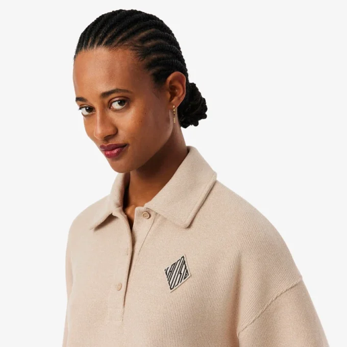 Oversized-Poloshirt mit Rippstrick Oversized-Poloshirt mit Rippstrick