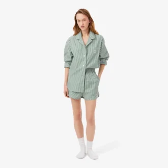Oversized-Pyjama-Set aus gestreiftem Popeline Oversized-Pyjama-Set aus gestreiftem Popeline