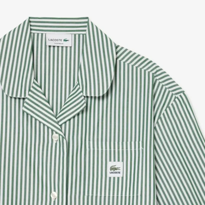 Oversized-Pyjama-Set aus gestreiftem Popeline Oversized-Pyjama-Set aus gestreiftem Popeline