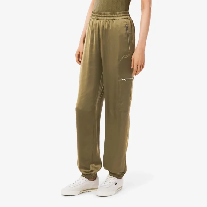 Oversized-Satin-Jogginghose für Damen