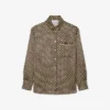 Oversized-Satinhemd mit Print Oversized-Satinhemd mit Print