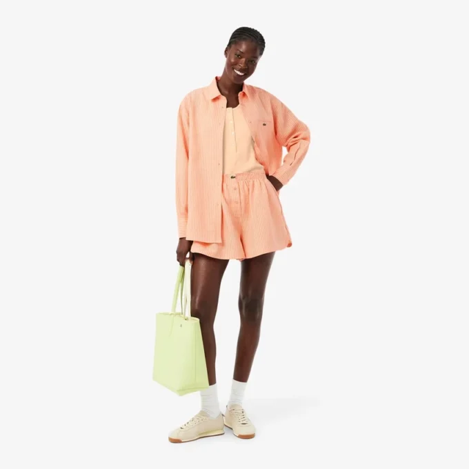 Oversized-Shorts aus Leinen-Blend Oversized-Shorts aus Leinen-Blend
