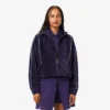 Oversized-Sweatshirt aus Velours mit Reißverschluss für Damen Oversized-Sweatshirt aus Velours mit Reißverschluss für Damen
