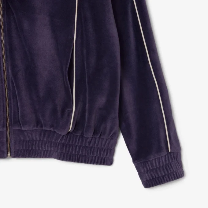 Oversized-Sweatshirt aus Velours mit Reißverschluss für Damen Oversized-Sweatshirt aus Velours mit Reißverschluss für Damen