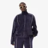 Oversized-Sweatshirt aus Velours mit Reißverschluss für Damen Oversized-Sweatshirt aus Velours mit Reißverschluss für Damen