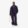 Oversized-Sweatshirt aus Velours mit Reißverschluss für Damen Oversized-Sweatshirt aus Velours mit Reißverschluss für Damen