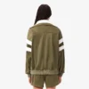 Oversized-Sweatshirt für Damen aus Satin mit Pointelle-Streifen Oversized-Sweatshirt für Damen aus Satin mit Pointelle-Streifen