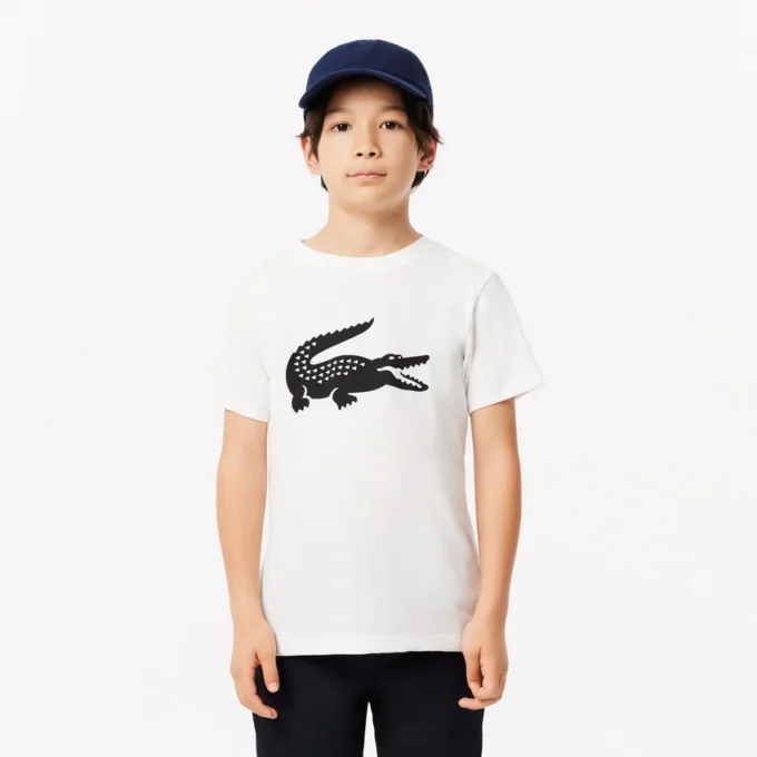 Oversized-Tennis-T-Shirt aus technischer Baumwolle für Kinder Oversized-Tennis-T-Shirt aus technischer Baumwolle für Kinder