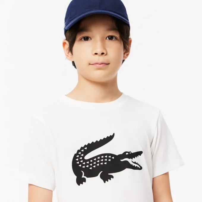 Oversized-Tennis-T-Shirt aus technischer Baumwolle für Kinder Oversized-Tennis-T-Shirt aus technischer Baumwolle für Kinder